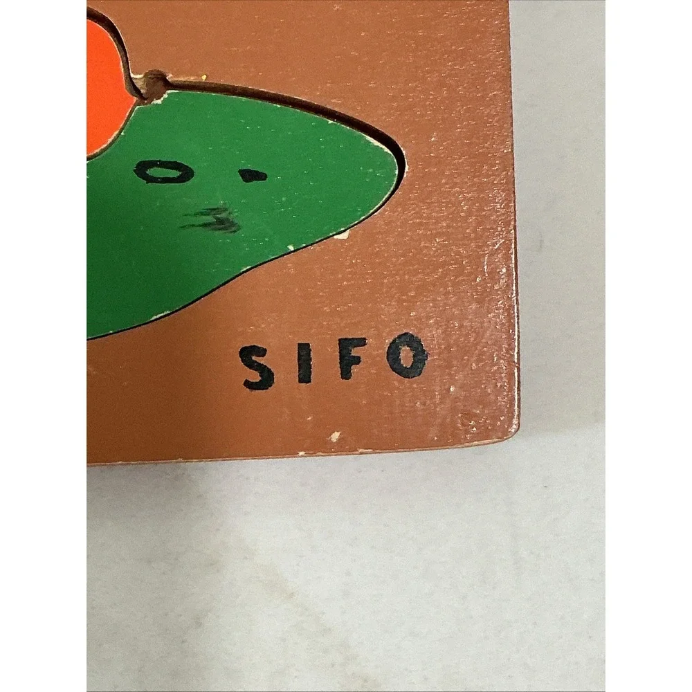 Vintage Sifo Little Black Sambo Wooden Inlay Puzzle Kids  Tiger Tray Puzzle